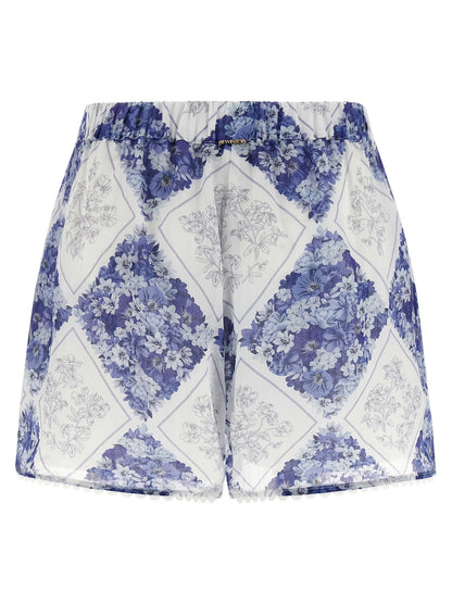 Blue Stingray Leather / Ray Skin Bermuda Shorts