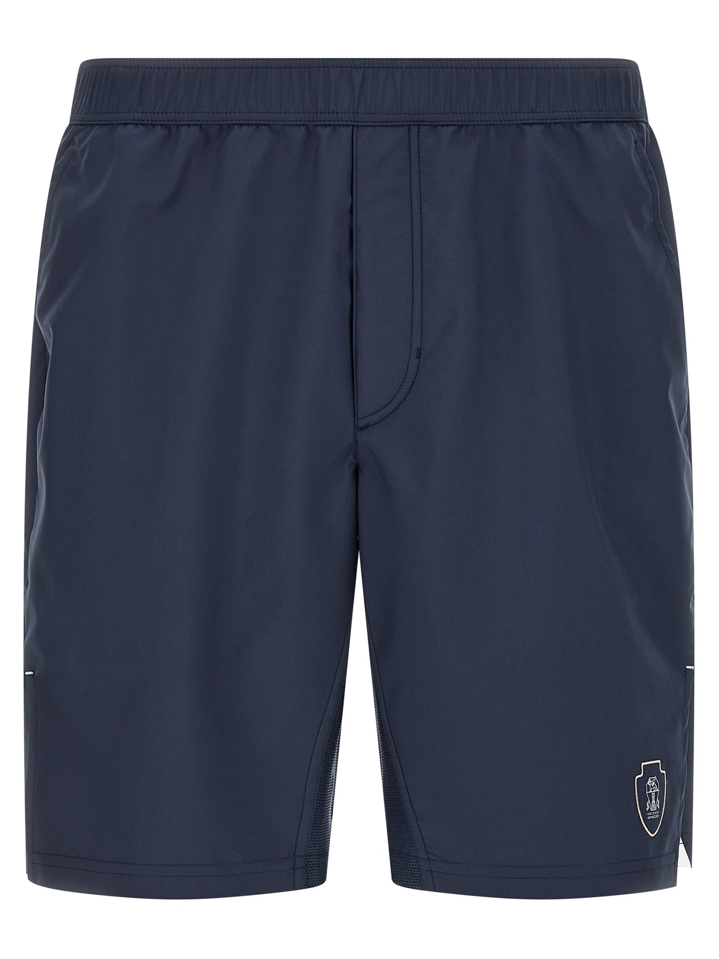 Blue Polyester Bermuda Shorts
