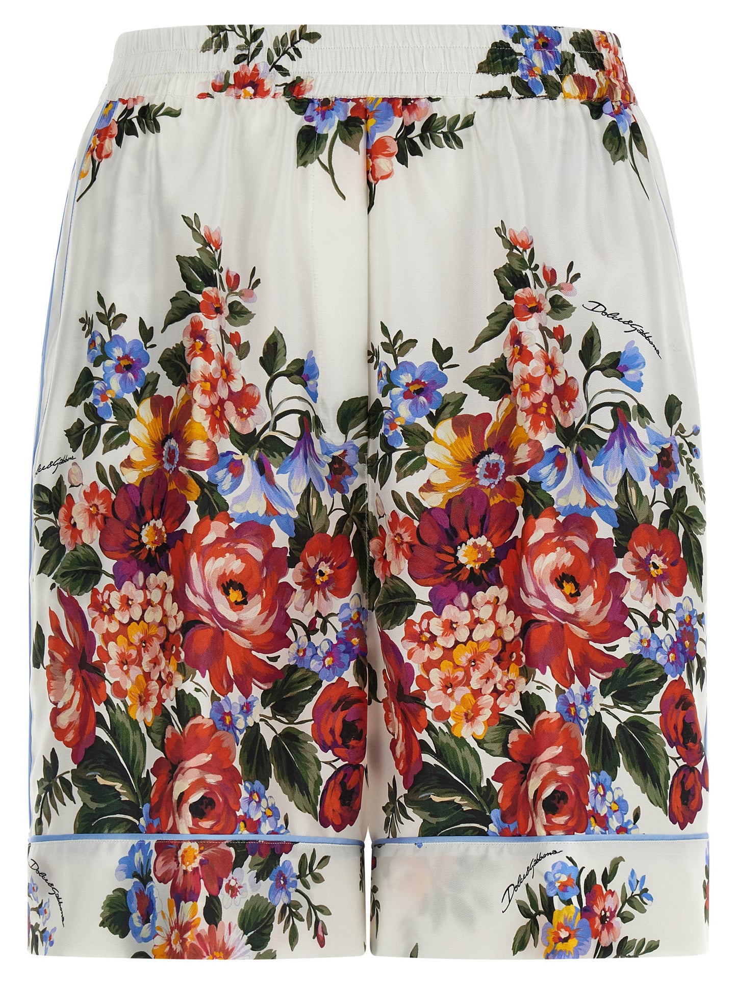 Multicolor Silk Bermuda Shorts