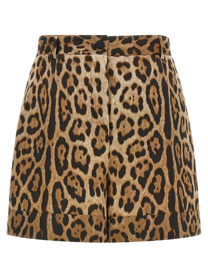 Brown Cotton Bermuda Shorts