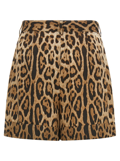 Brown Cotton Bermuda Shorts