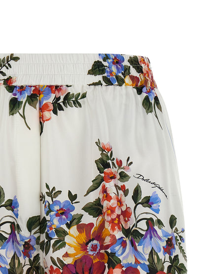 Multicolor Silk Bermuda Shorts
