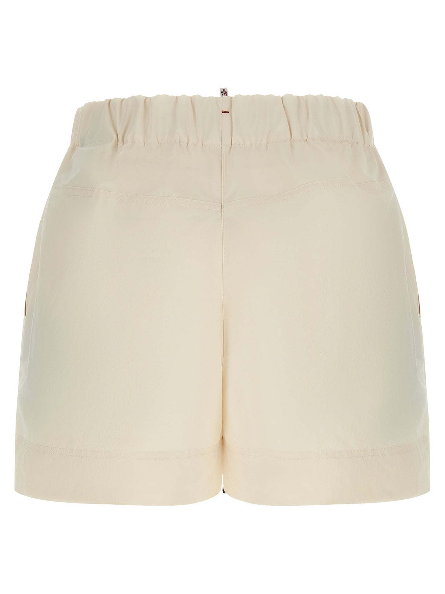 White Polyester Bermuda Shorts