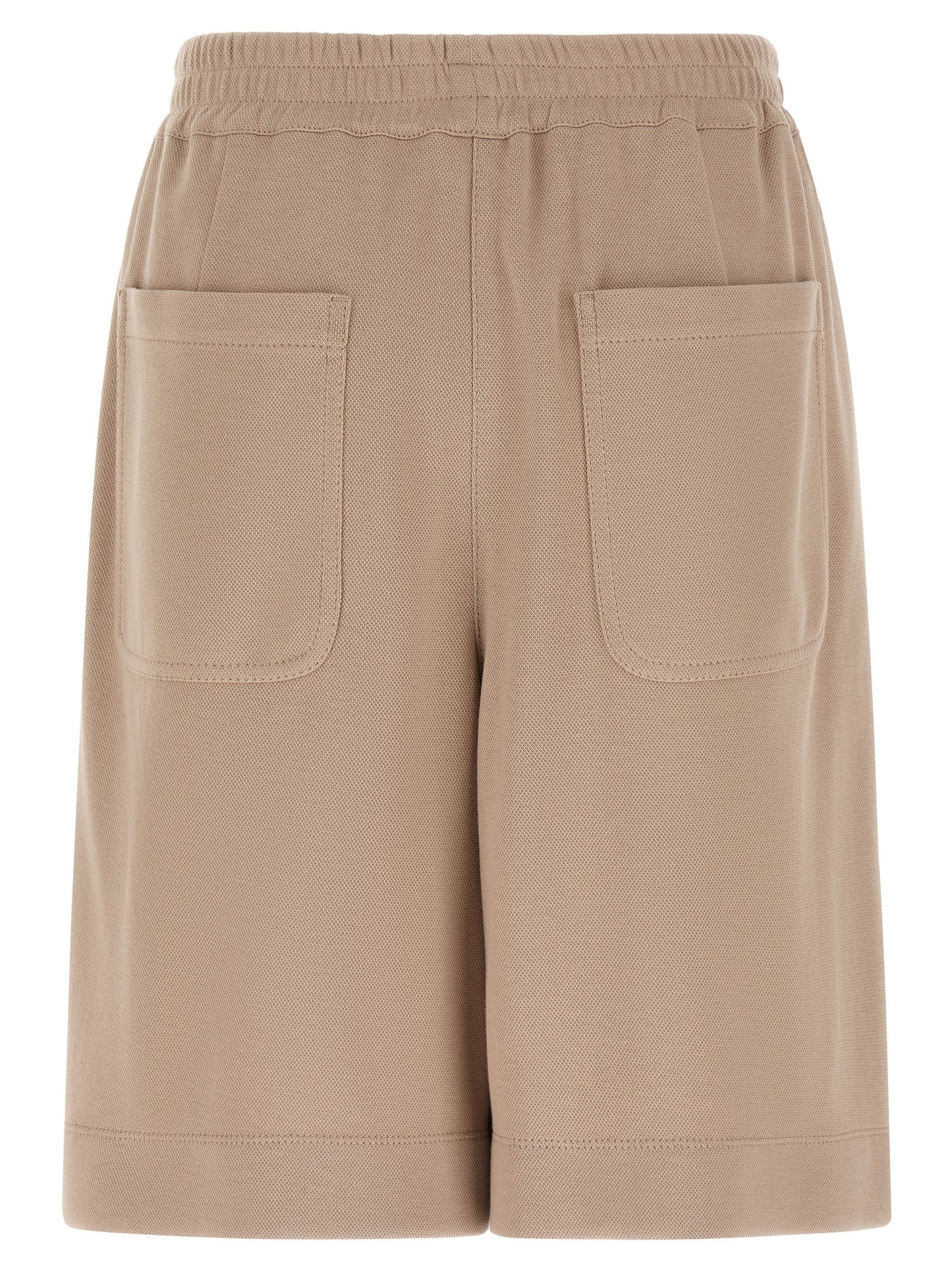 Brown Cotton Bermuda Shorts
