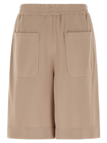 Brown Cotton Bermuda Shorts