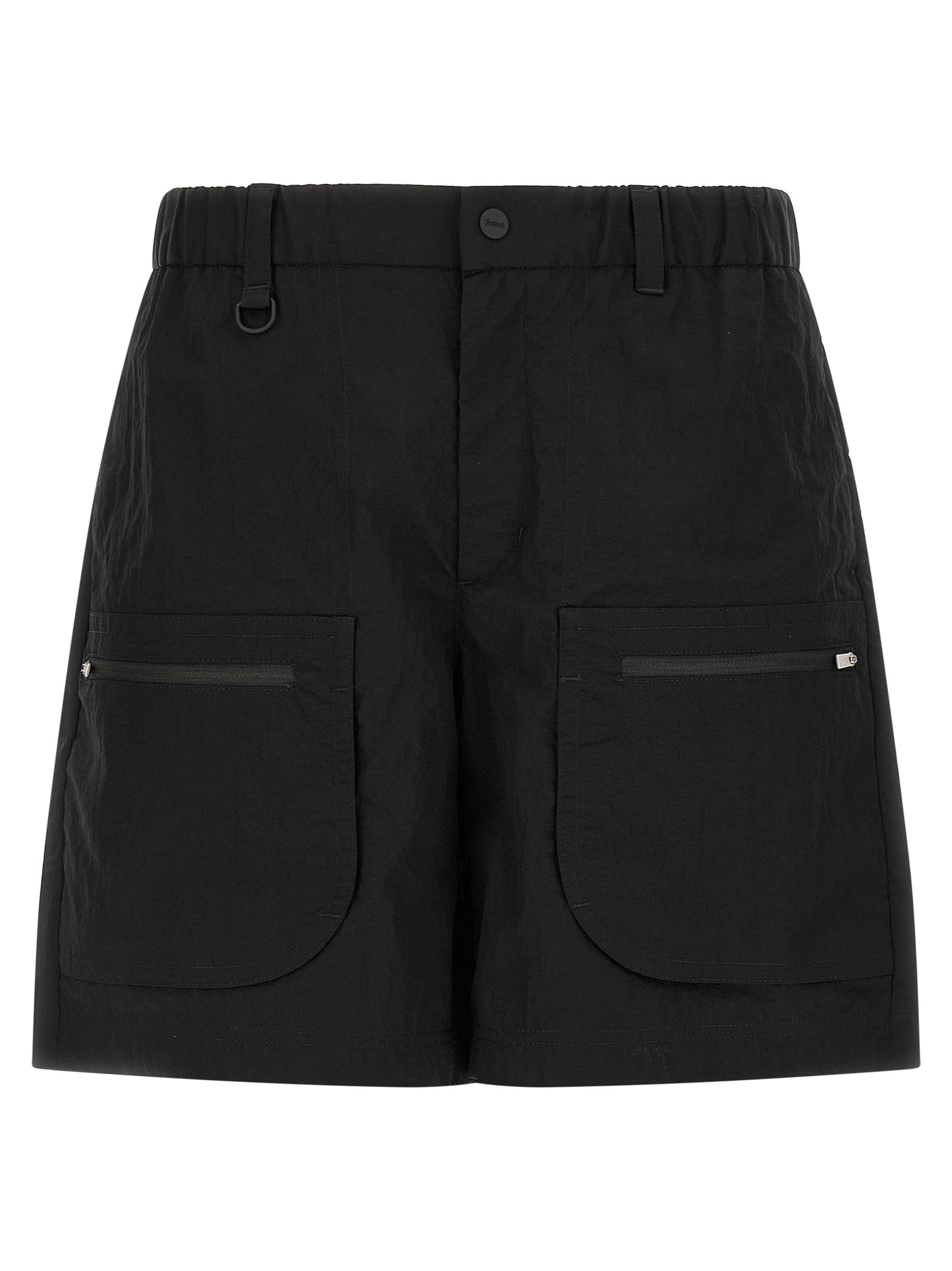 Black Polyamide Bermuda Shorts