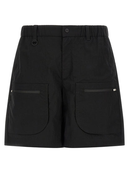 Black Polyamide Bermuda Shorts