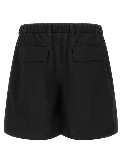 Black Polyamide Bermuda Shorts