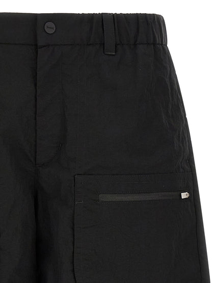 Black Polyamide Bermuda Shorts