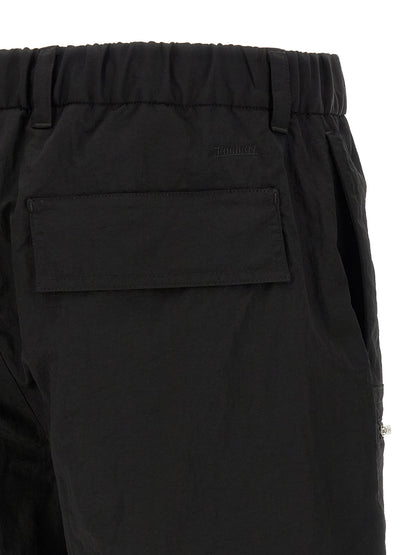 Black Polyamide Bermuda Shorts