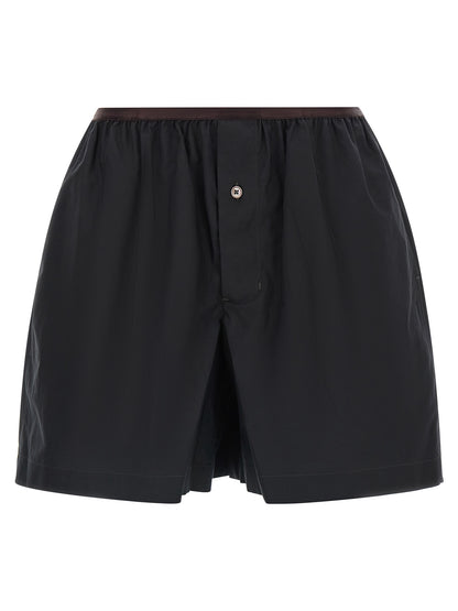 Gray Cotton Bermuda Shorts