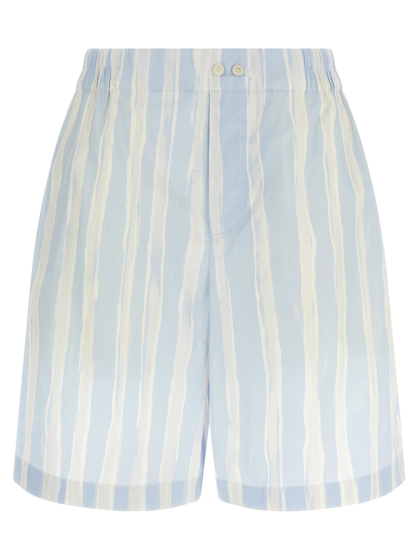 Blue Linen Bermuda Shorts