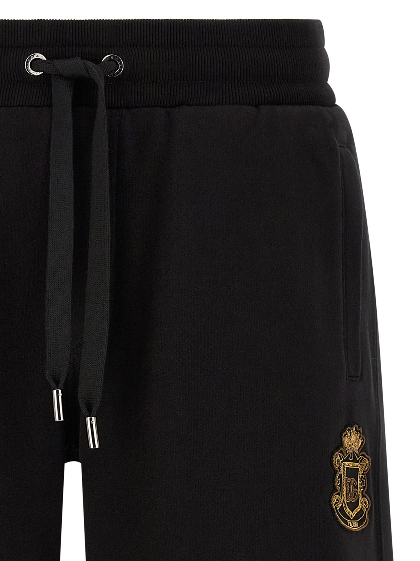 Black Cotton Bermuda Shorts