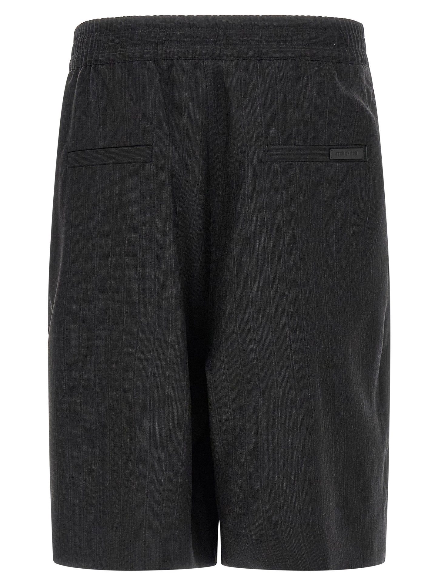 Black Virgin Wool Bermuda Shorts