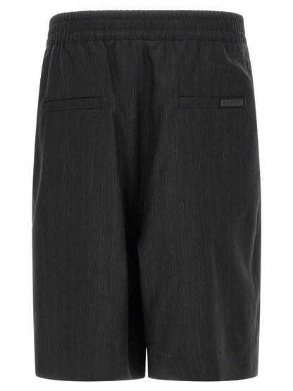 Black Virgin Wool Bermuda Shorts