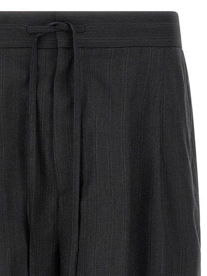 Black Virgin Wool Bermuda Shorts