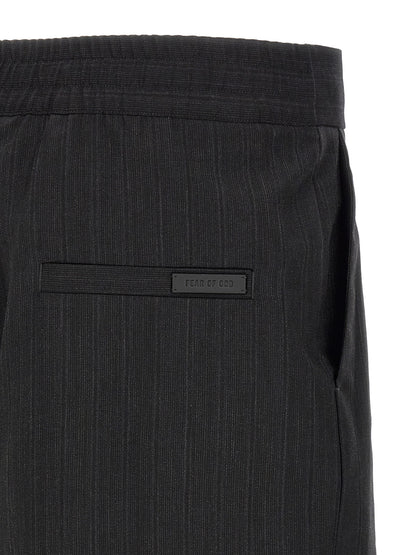 Black Virgin Wool Bermuda Shorts