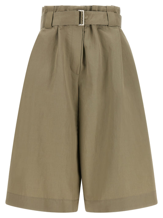 Bicolor Cotton Bermuda Shorts