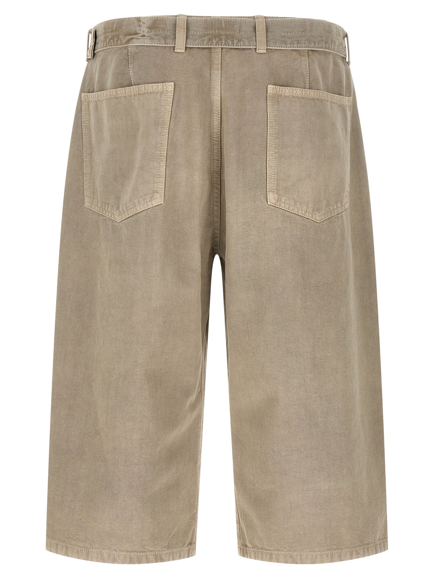 Gray Cotton Bermuda Shorts
