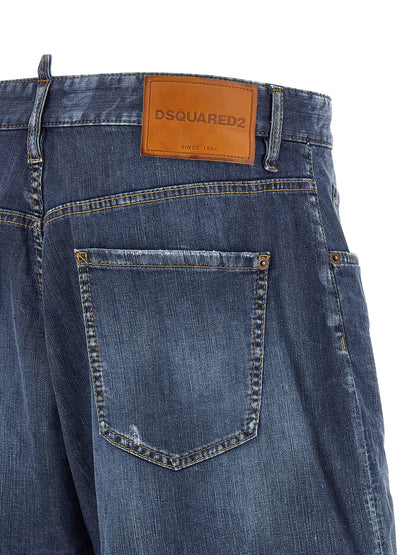 Blue Cotton Bermuda Shorts