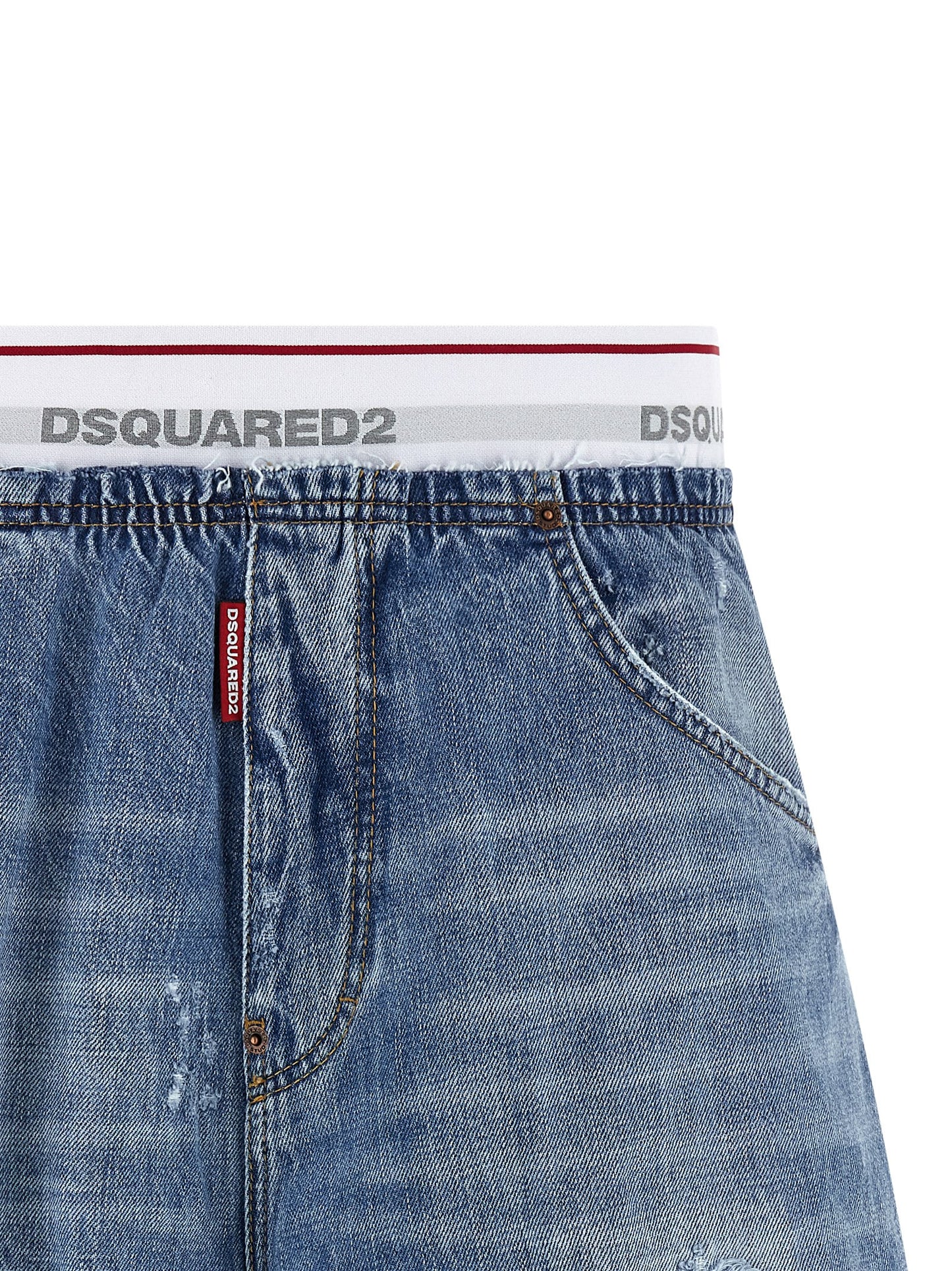 Blue Cotton Bermuda Shorts