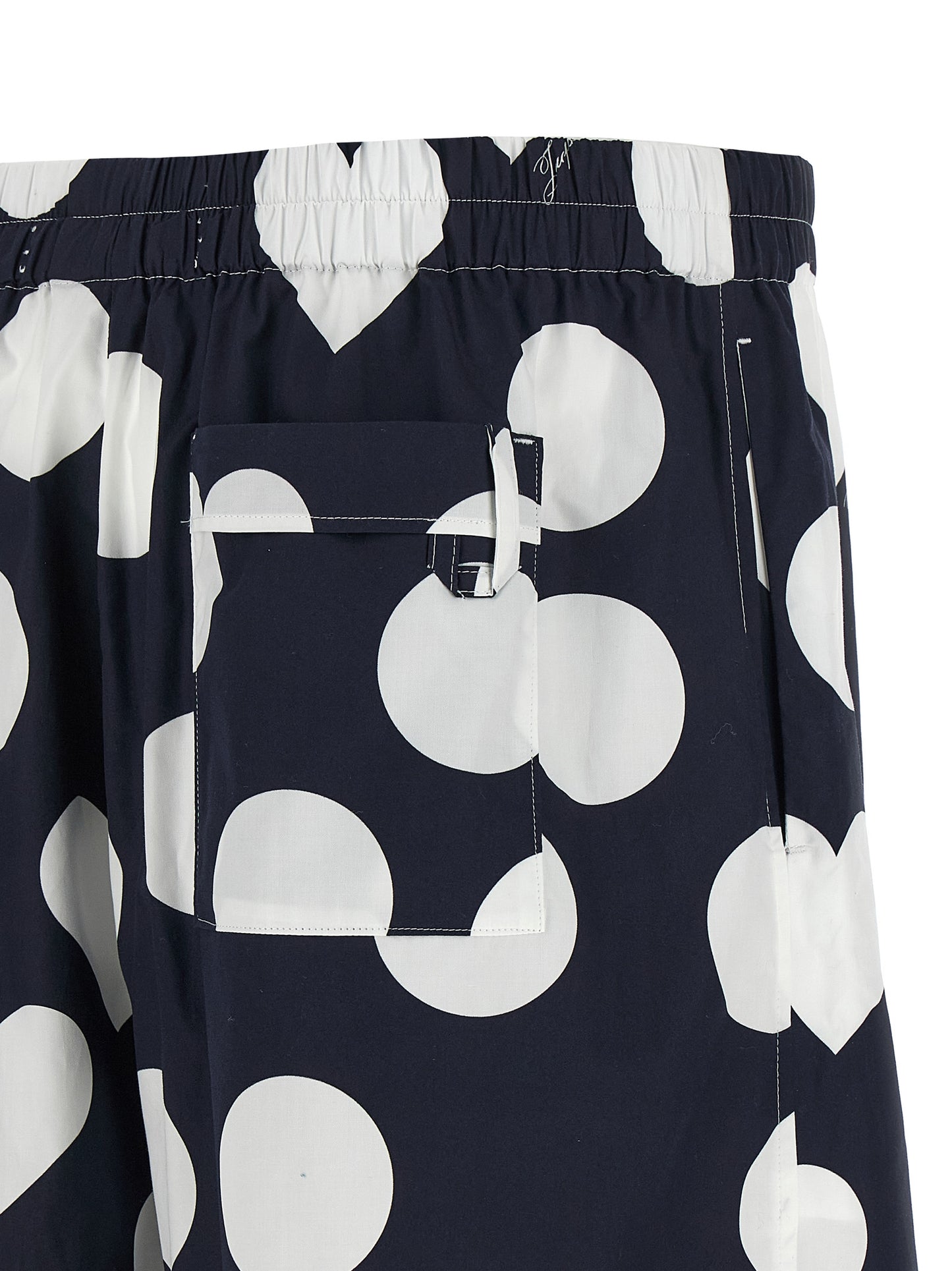Blue Cotton Bermuda Shorts