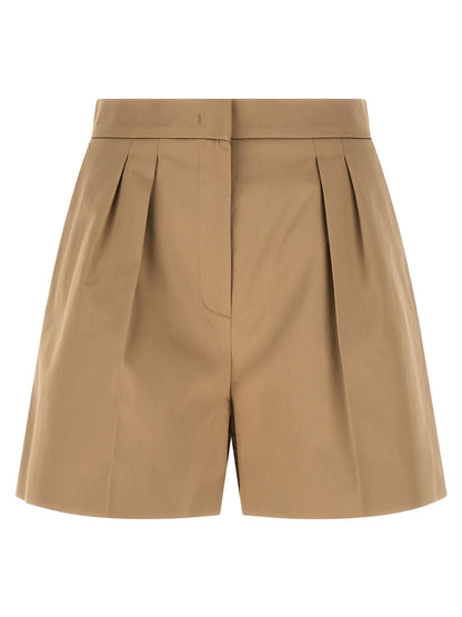 Beige Cotton Bermuda Shorts