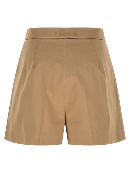 Beige Cotton Bermuda Shorts
