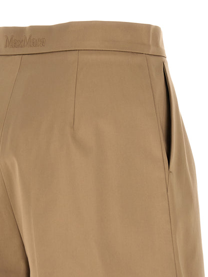 Beige Cotton Bermuda Shorts