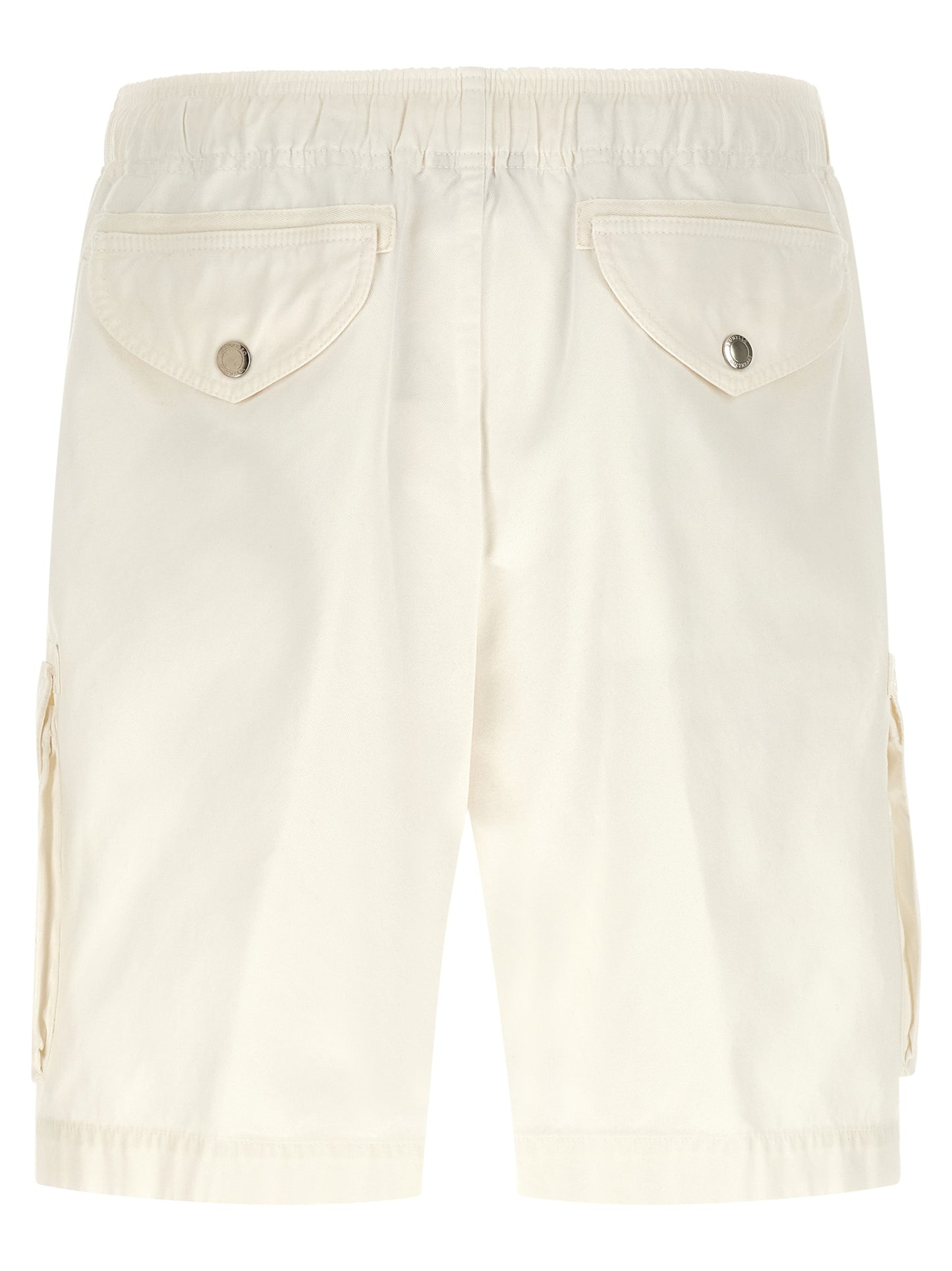 White Cotton Bermuda Shorts