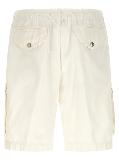 White Cotton Bermuda Shorts