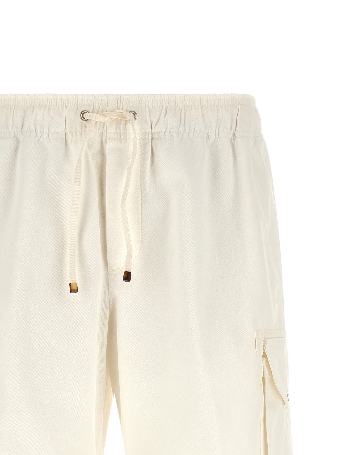 White Cotton Bermuda Shorts
