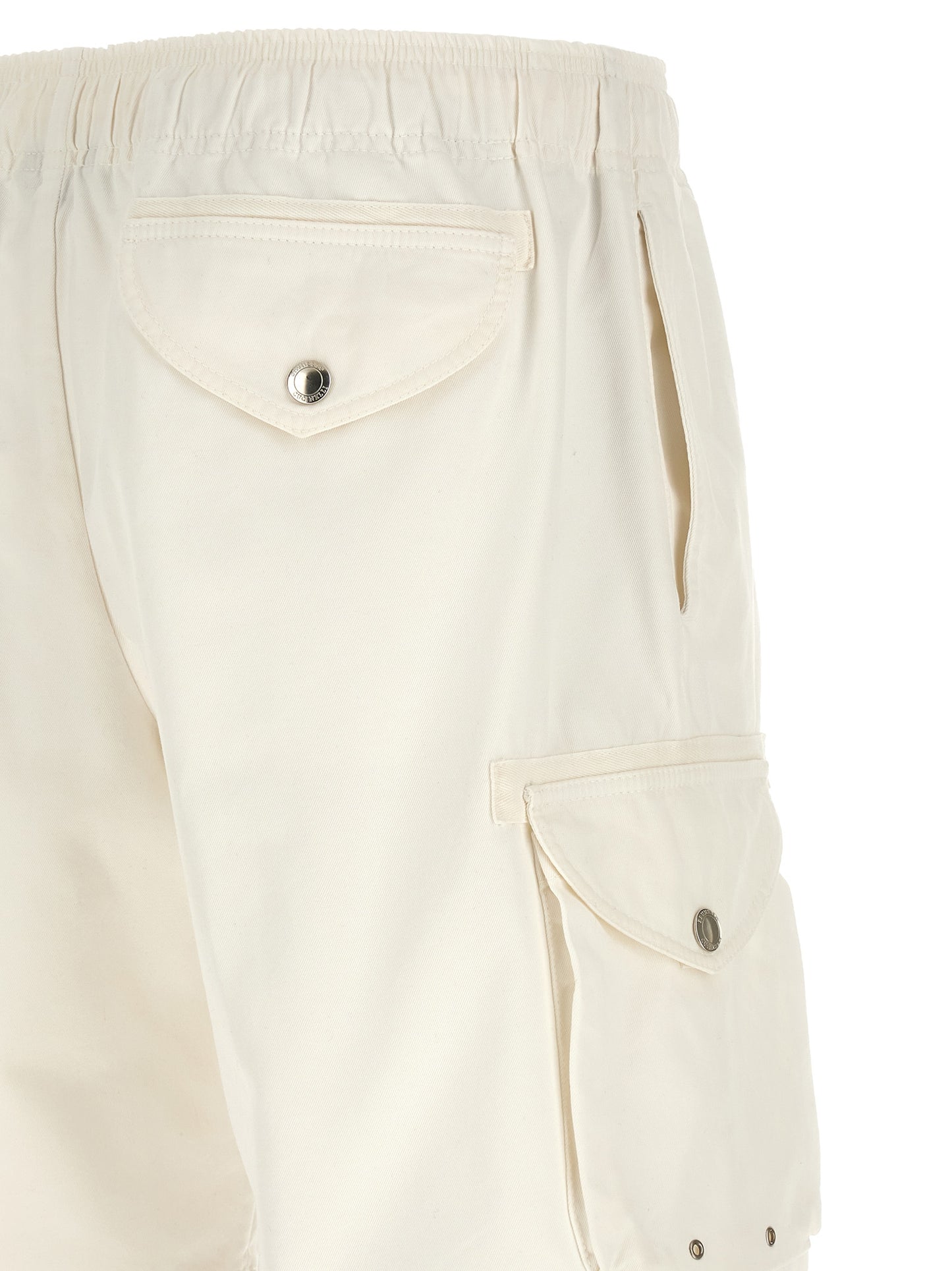 White Cotton Bermuda Shorts