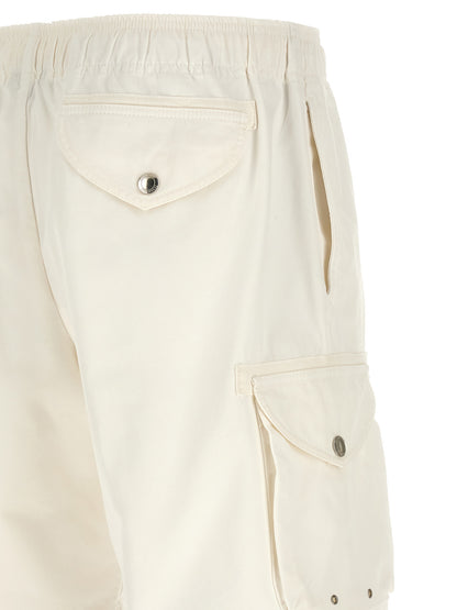 White Cotton Bermuda Shorts