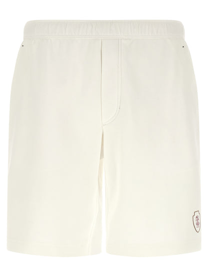 White Cotton Bermuda Shorts
