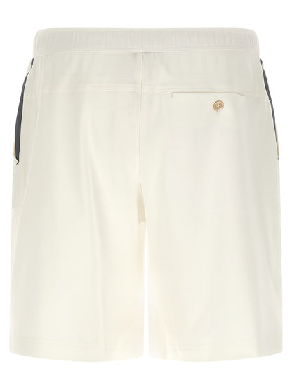 White Cotton Bermuda Shorts