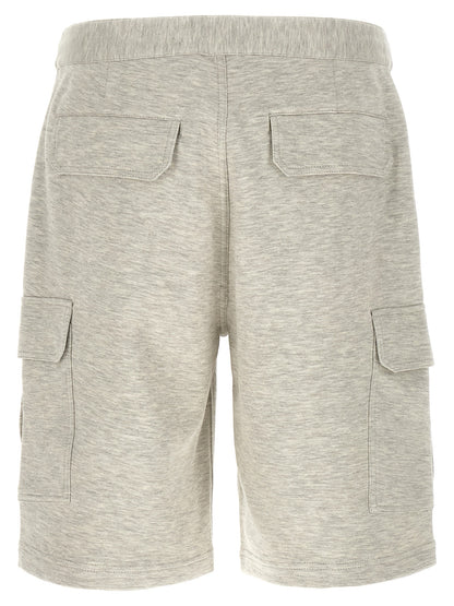 Gray Cotton Bermuda Shorts