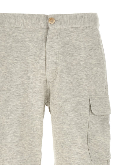 Gray Cotton Bermuda Shorts