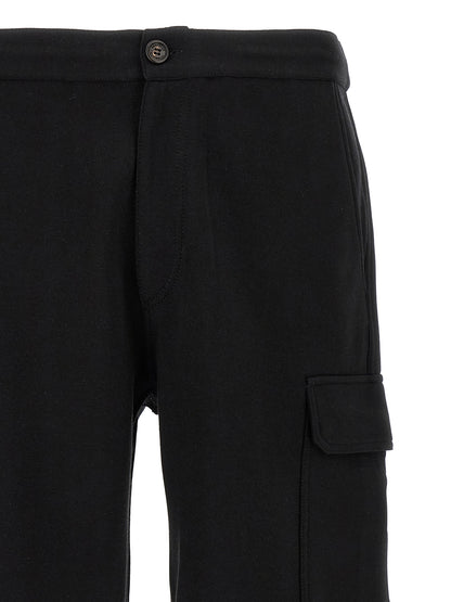 Black Cotton Bermuda Shorts