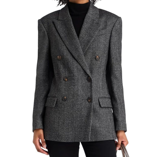Black Elastane Blazer