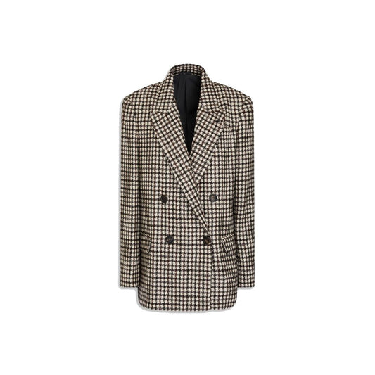 Brown Alpaca Leather Blazer