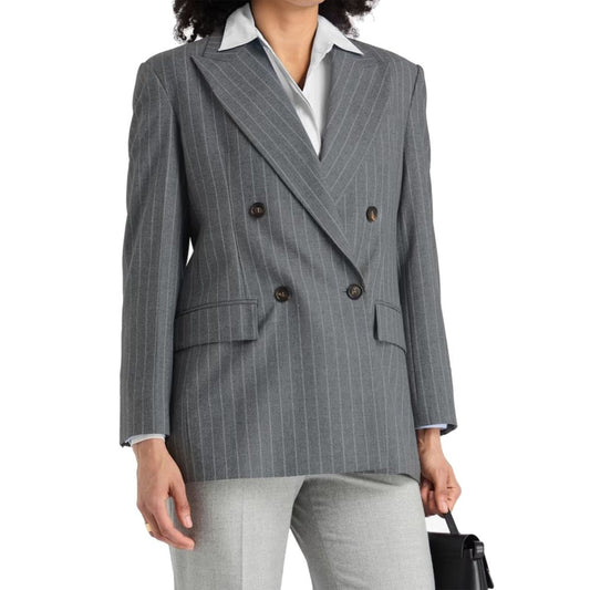 Gray Virgin Wool Blazer