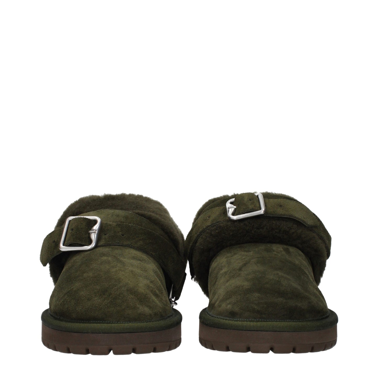 Green Leather Slippers