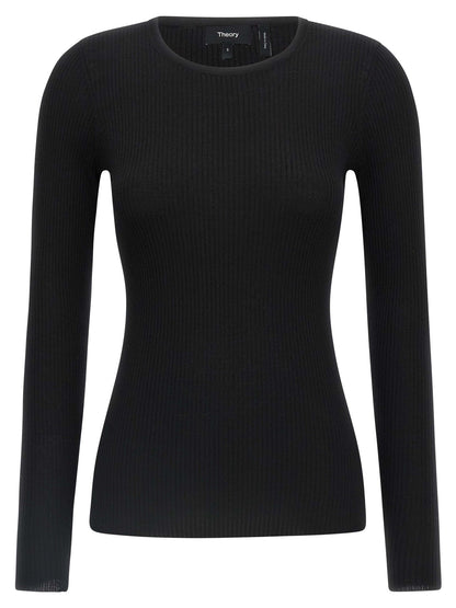 Black Merino Wool Cardigan