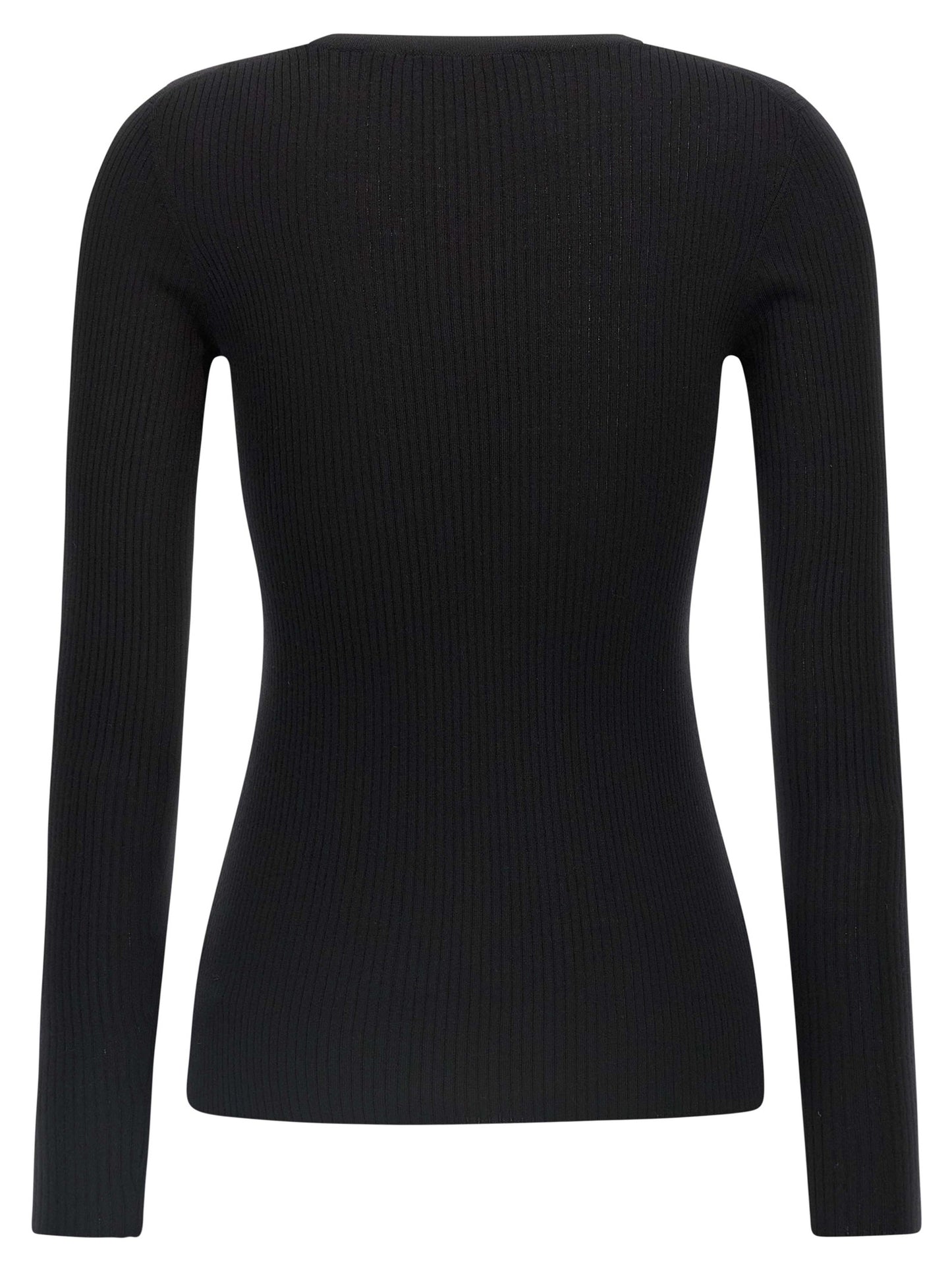 Black Merino Wool Cardigan