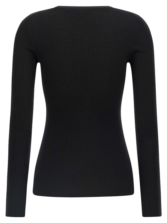 Black Merino Wool Cardigan