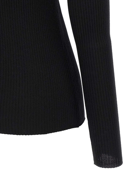 Black Merino Wool Cardigan