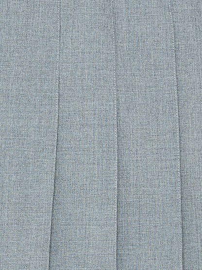 Gray Wool Long Skirt