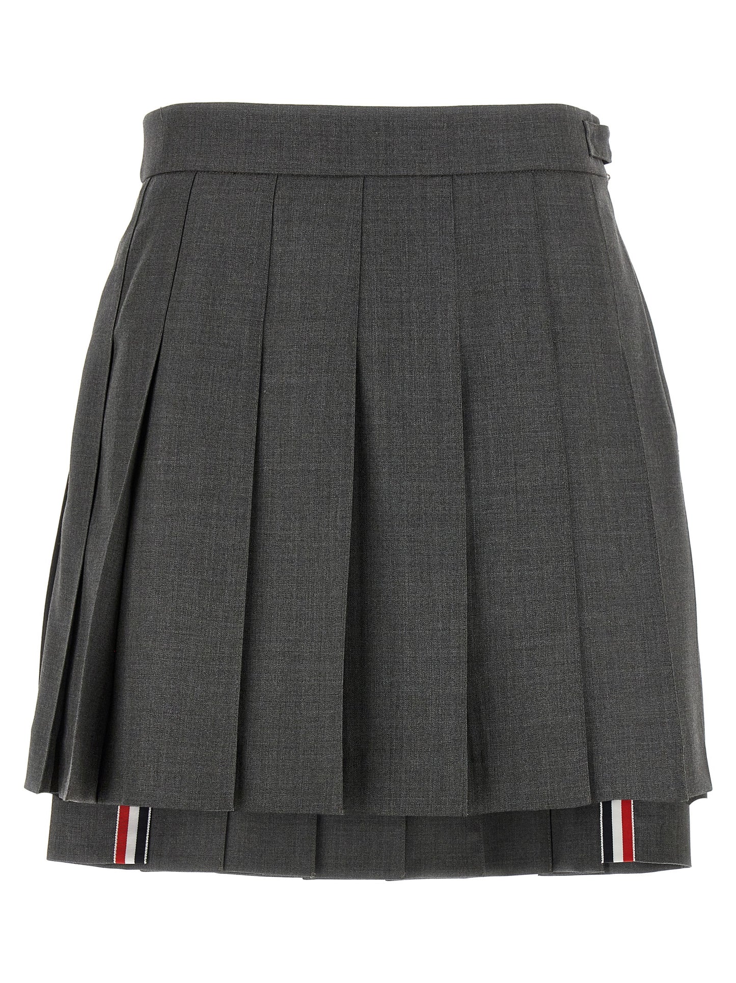 Gray Wool Long Skirt