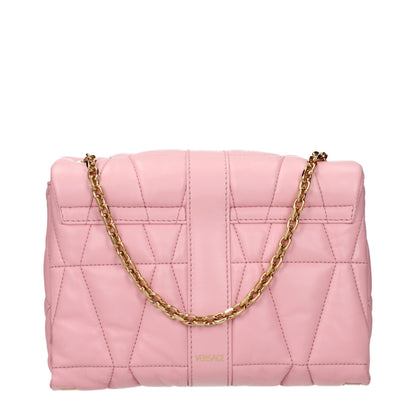Pink Leather Shoulder Bag